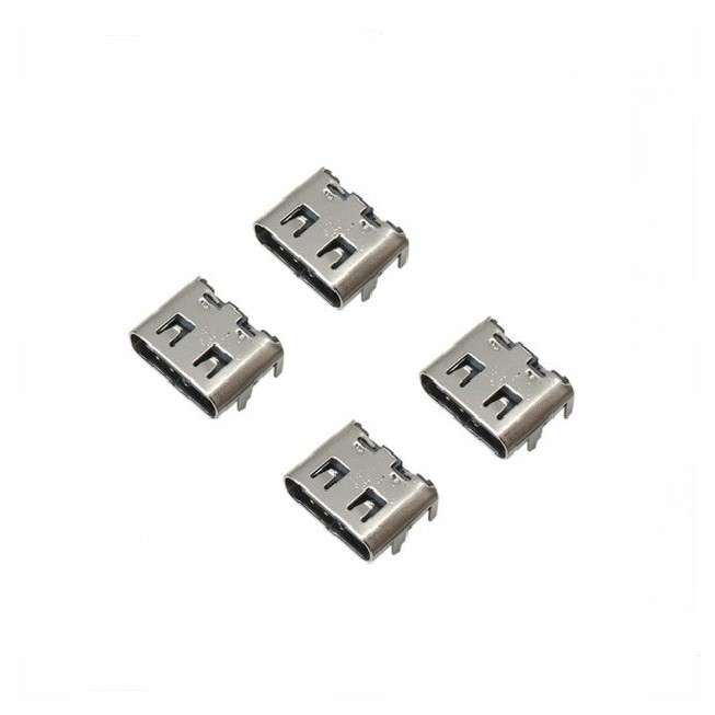 کانکتور usb-c مادگی 6 پین مدل 23 بسته 4 عددی کانکتور usb-c مادگی 6 پین مدل 23 بسته 4 عددی
