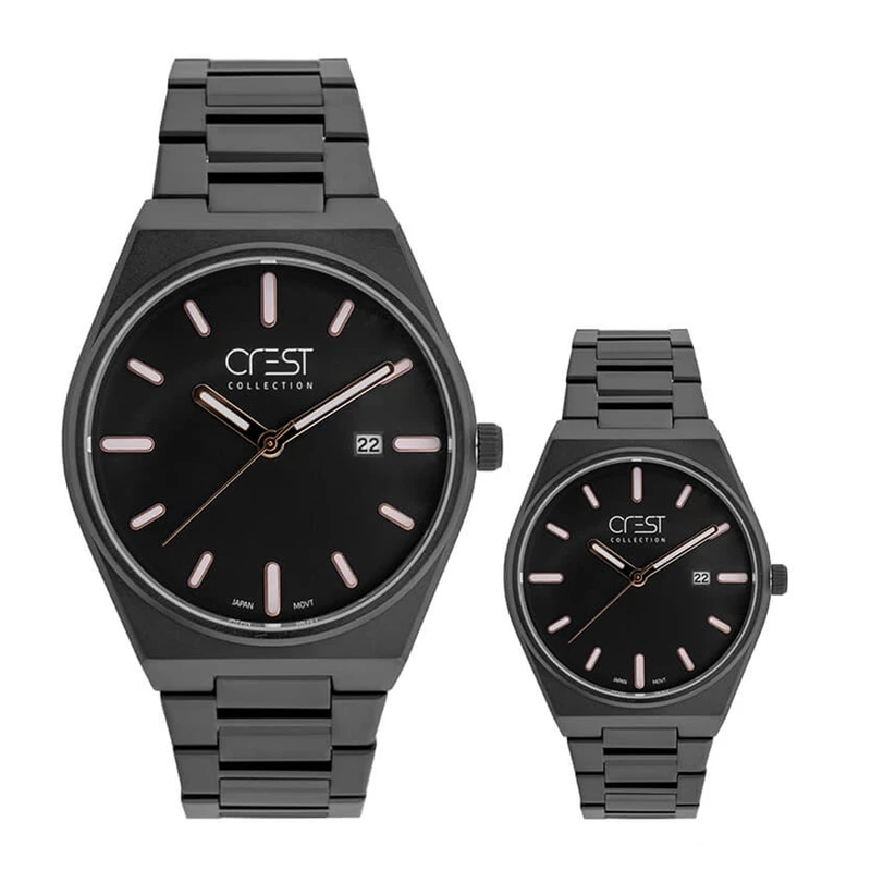 ست ساعت مچی عقربه‌ای کوارتز زنانه و مردانه کرست مدل 6287.4