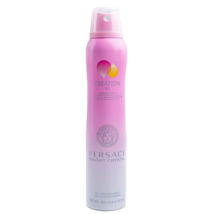 اسپری بدن مردانه کریشن آیریس مدل Versace Bright Crystal حجم 200 میلی لیتر