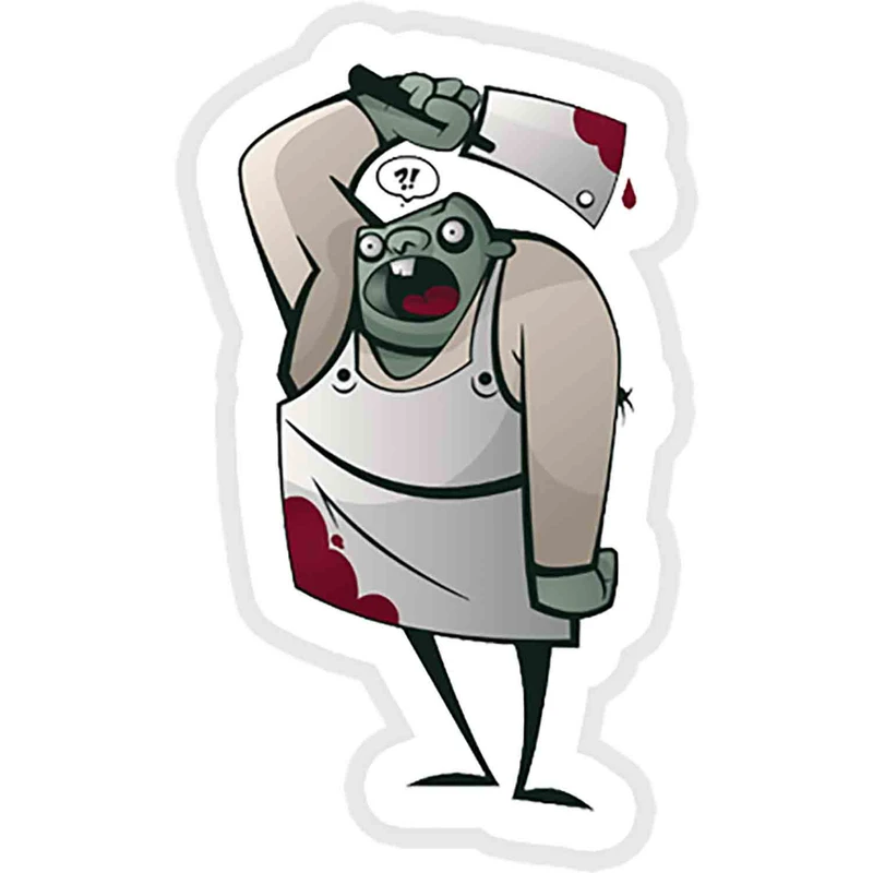 استیکر لپ تاپ طرح Confused Zombie Butcher کد ST362