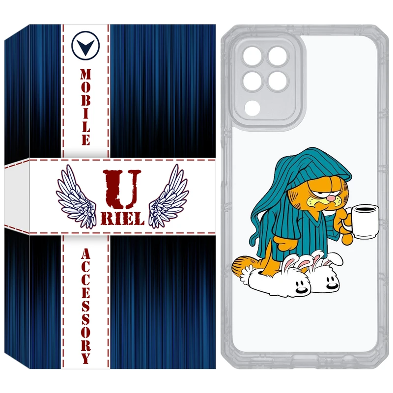 کاور یوریل مدل Clear کد 72 طرح گارفیلد مناسب برای گوشی موبایل سامسونگ Galaxy A22 4G / M32 / M22
