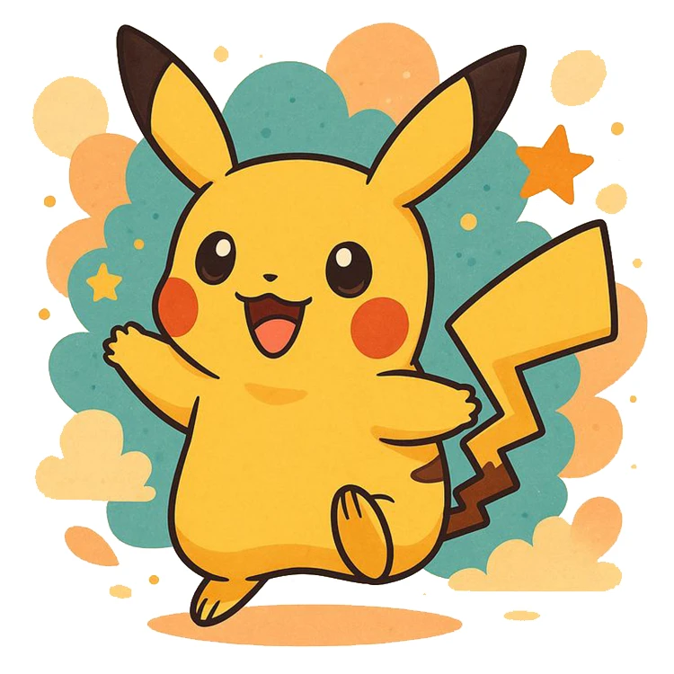 استیکر پارچه و لباس پاد آفرین مدل پوکمون کد 2495