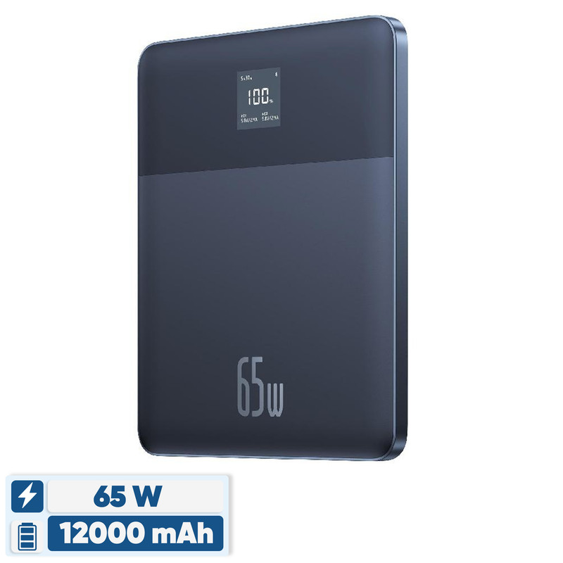 پاور بانک 65 وات بیسوس مدل PPBLD2-65 ظرفیت 12000 میلی‌آمپر ساعت