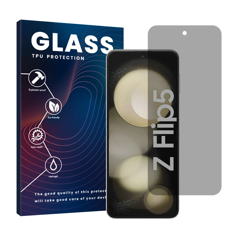 محافظ صفحه نمایش حریم شخصی گلس مدل Resistant مناسب برای گوشی موبایل سامسونگ Galaxy Z Flip5