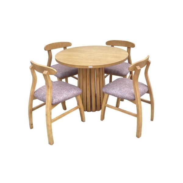 میز و صندلی ناهارخوری چهار نفره گروه تولید اسپیناس مدل KH-SAB-110004