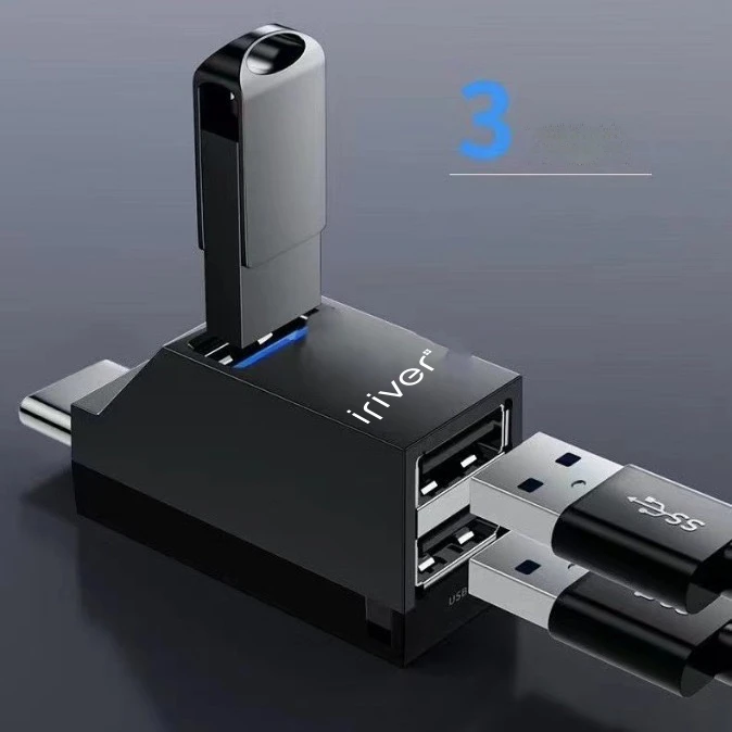 عکس شماره 2 : هاب 3 پورت usb-c آی ریور مدل tiny-c usb3.0