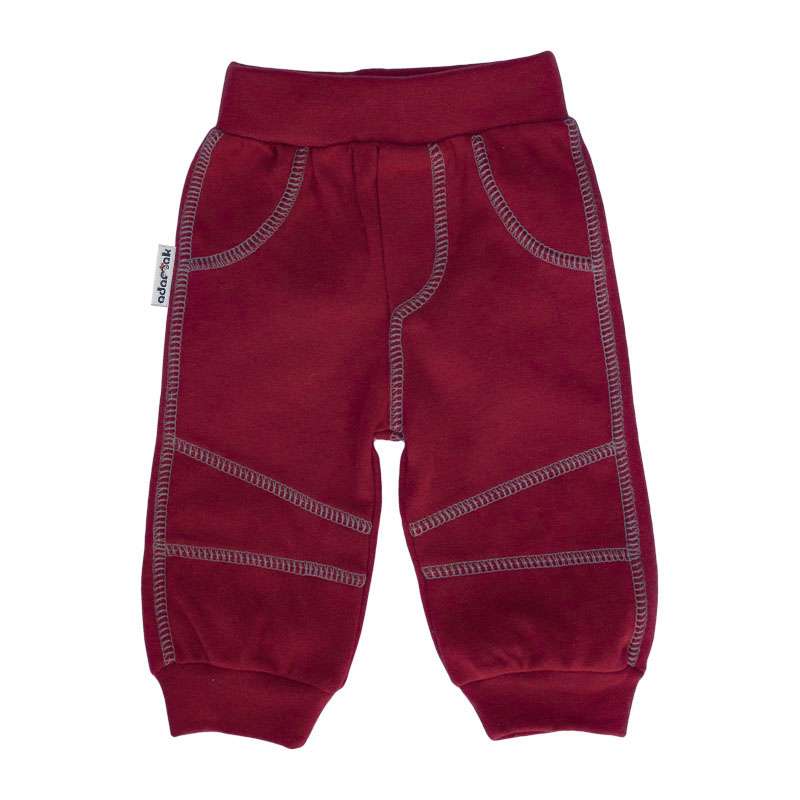 شلوار نوزادی آدمک مدل اسلش کد 28290 رنگ قرمز