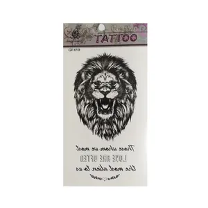 تتو موقت طرح شیر و نوشته کد 419