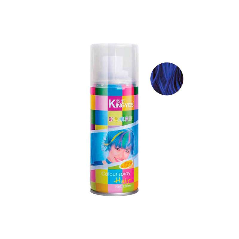 اسپری رنگ مو کینگ یس کد 01 حجم 120 میلی لیتر رنگ آبی