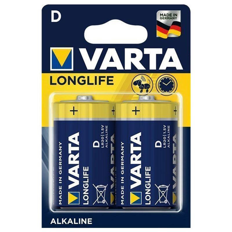 باتری D وارتا مدل آلکالاین LongLife بسته 2 عددی