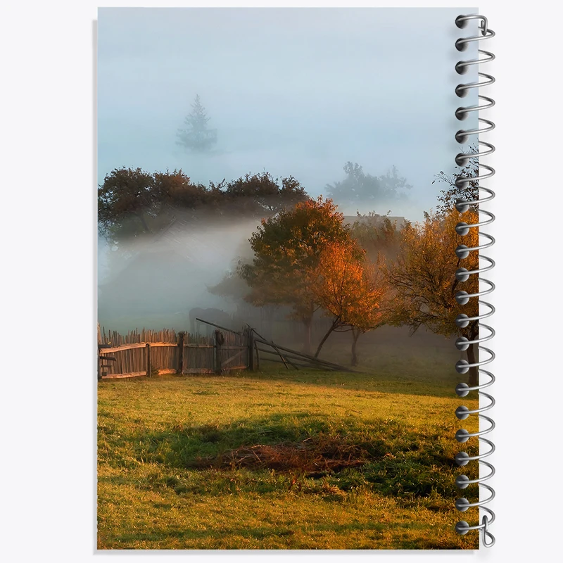 دفتر لیست خرید 50 برگ خندالو طرح منظره پاییزی کد F5261