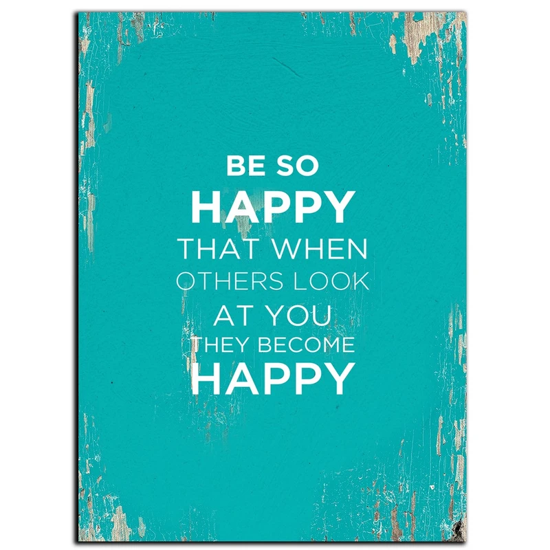 تابلو شاسی بکلیت طرح جمله انگیزشی مثبت انگلیسی شاد باش مدل SH-12029