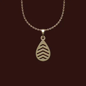 گردنبند طلا 18 عیار زنانه مدوپد مدل هندسی کد W2-1-1207