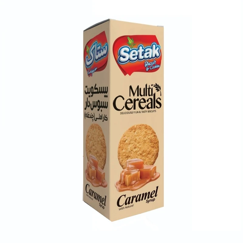 بیسکوییت سبوس دار چند غله کاراملی ستاک  - 300 گرم