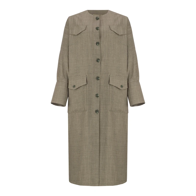 مانتو زنانه السانا مدل مهرنوش کد 216319 رنگ سدری