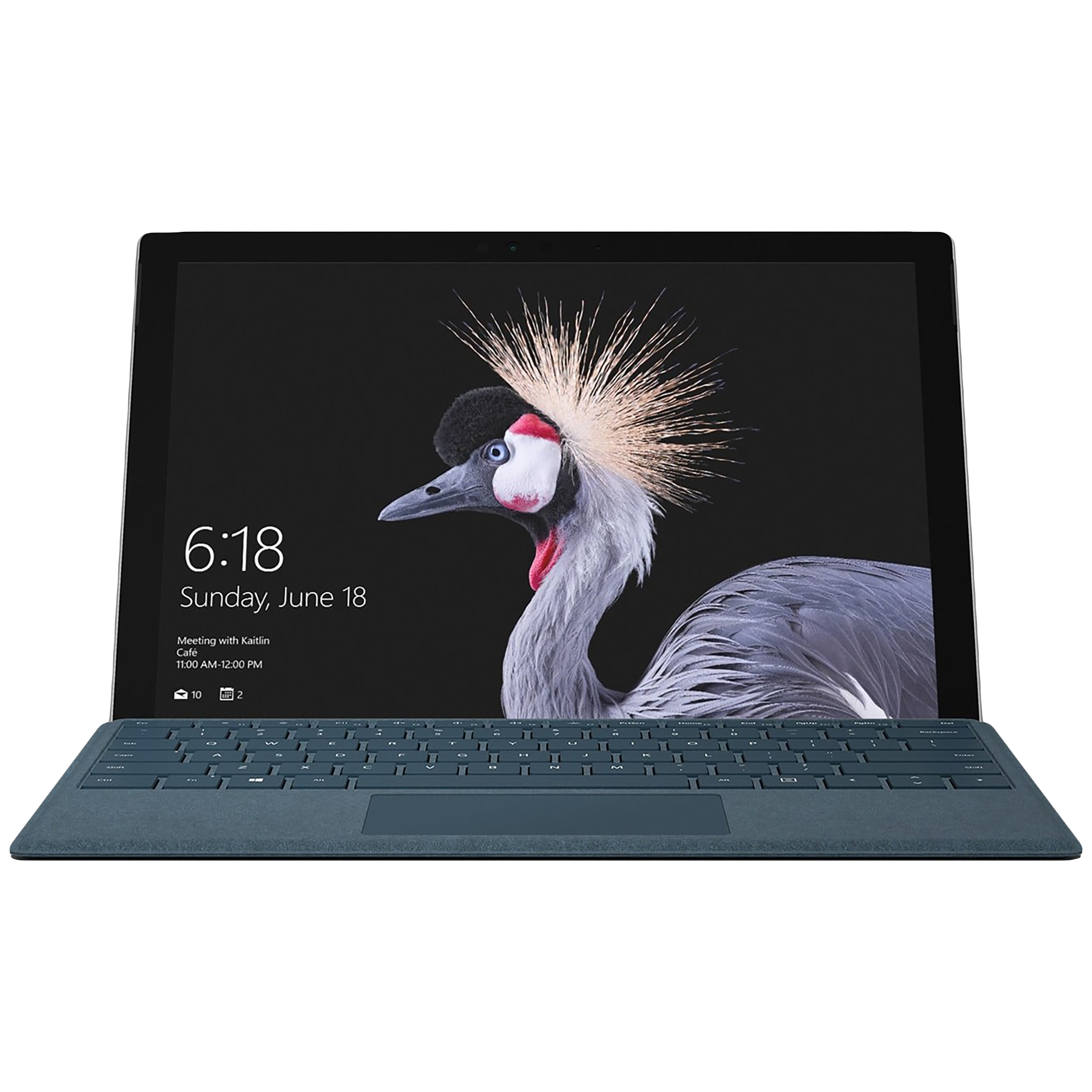 تبلت مایکروسافت مدل Surface Pro 2017 - B به همراه کیبورد Blue Cobalt Signature Type Cove - ظرفیت 128 گیگابایت