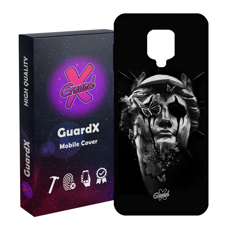 کاور گارد ایکس طرح مرد مدل Glass10278 مناسب برای گوشی موبایل شیائومی Redmi Note 9S / Note 9 Pro / Note 9 Pro Max