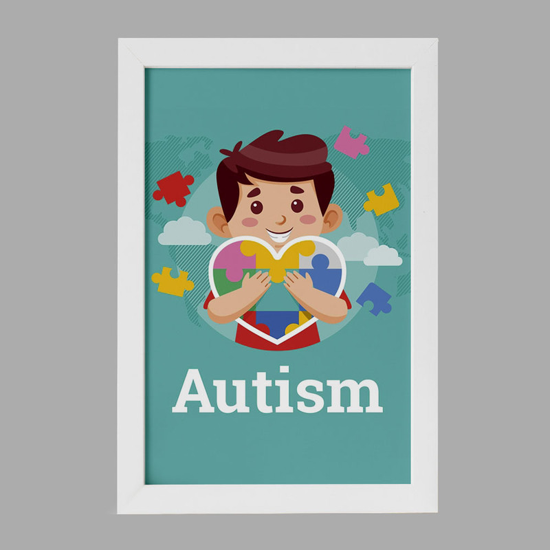 تابلو خندالو مدل اتیسم Autism کد 26716