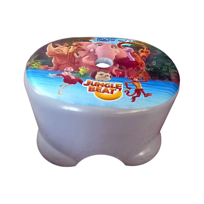 چهارپایه حمام پارسا پلاستیک مدل حیوانات جنگل کد CHAIR-JUNGLE-9