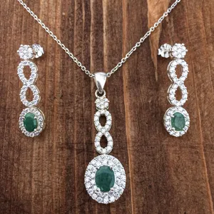 نیم ست نقره  زنانه کد 2023