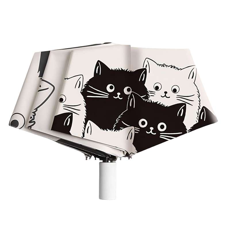 چتر 8 پره گلد ایر مدل Hello Cat قطر 100 سانتی‌متر