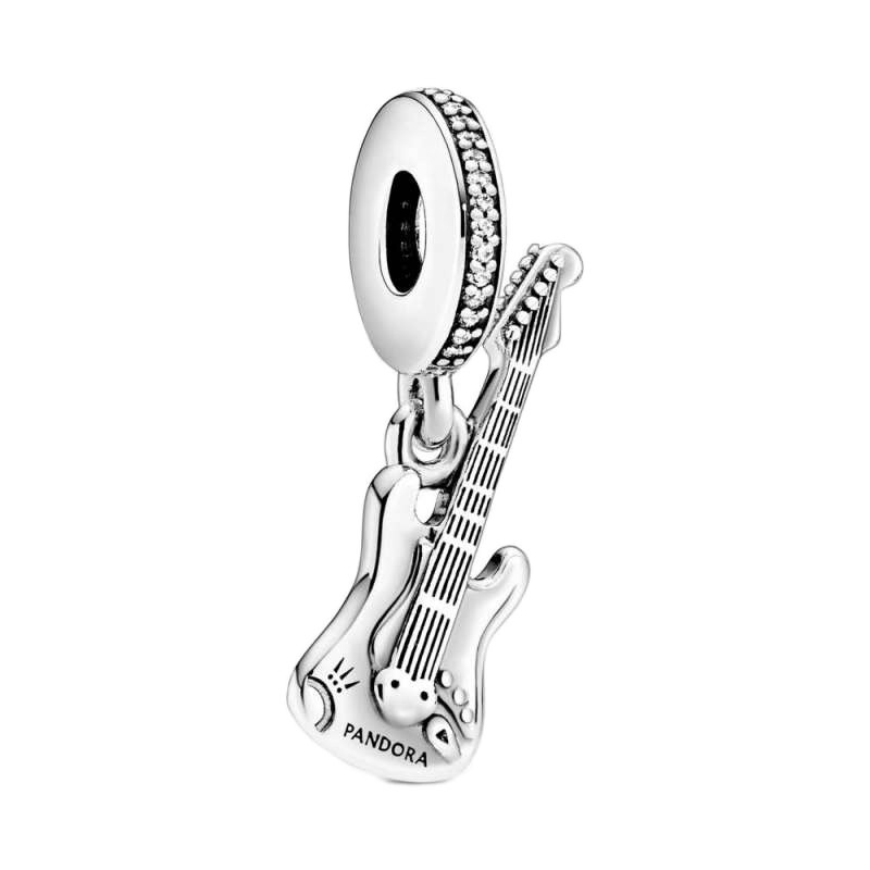 آویز گردنبند نقره زنانه پاندورا مدل Electric Guitar
