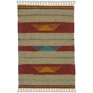 گلیم دستبافت یک متری مدل پادری کد J1636