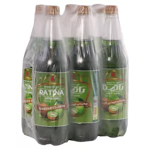 نوشیدنی گازدار سیب کیوی راتینانو - 1 لیتر بسته 6 عددی