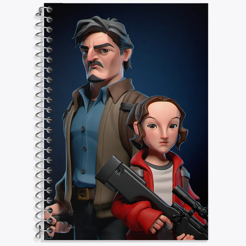 دفتر زبان 50 برگ خندالو مدل سه خط طرح لست آف آس (The Last Of Us) کد F399