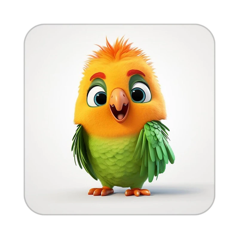 زیر لیوانی کاکتی طرح حیوانات کارتونی مدل mp28031