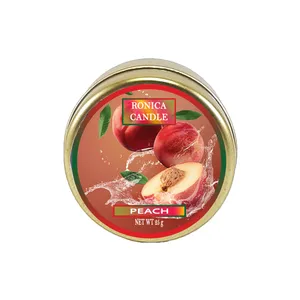    شمع دست ساز رونیکا مدل معطر هلو