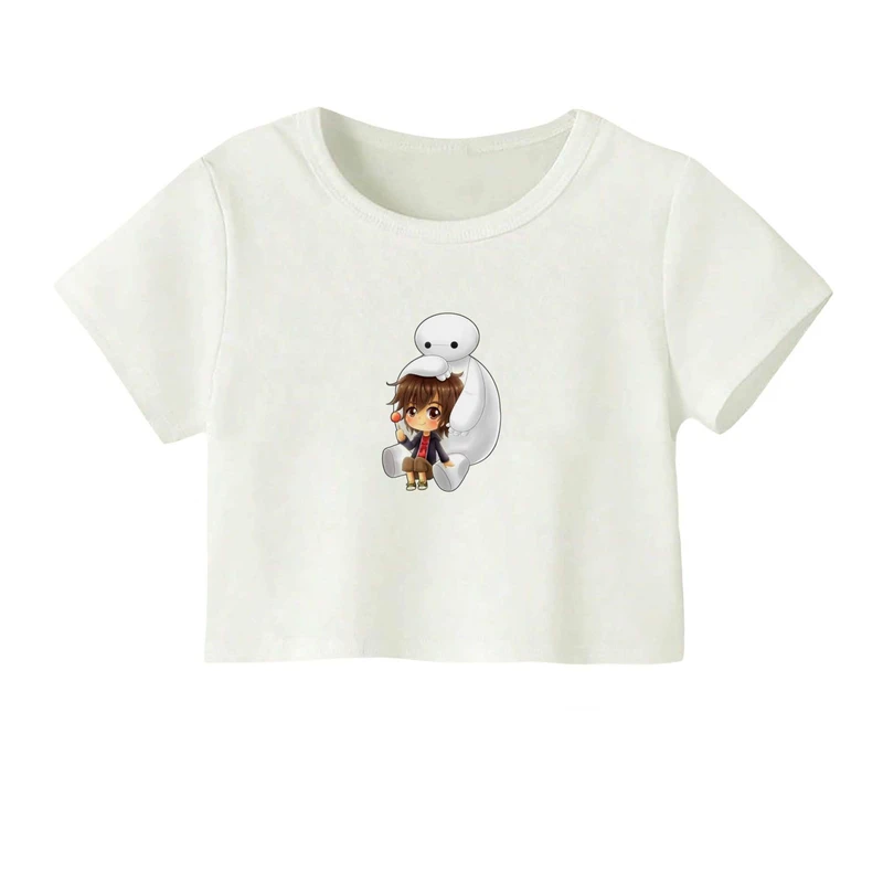 کراپ‌ تی‌شرت آستین کوتاه زنانه مدل بیمکس و پسرک کد۱