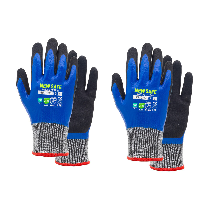 دستکش ایمنی نیوسیف مدل NEXACUToil-H5101D کد XL/10 بسته 2 عددی