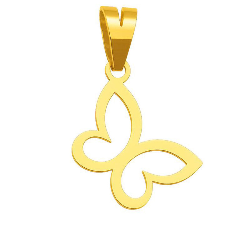 آویز گردنبند طلا 18 عیار زنانه گالری صادقی طرح پروانه