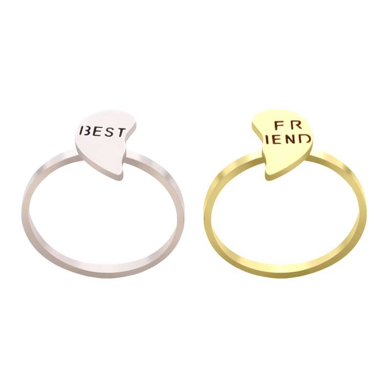 انگشتر زنانه ماصرم مدل بهترین دوست کد Ri3041 مجموعه 2 عددی