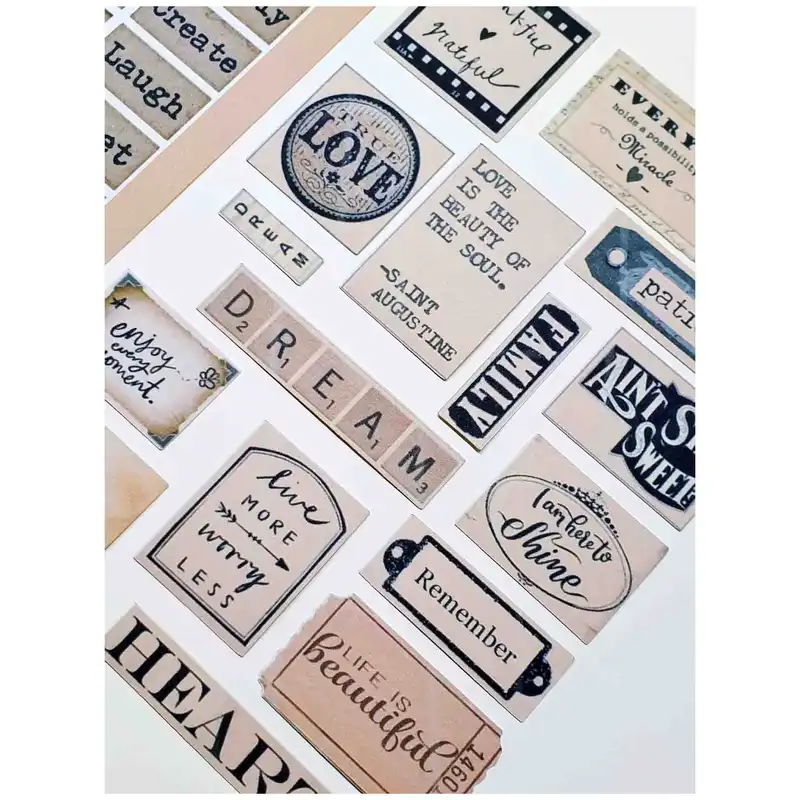 برچسب کاترینکا طرح برش خورده بولت ژورنال و اسکرپ بوک مدل LOVE.HOPE بسته 53 عدد