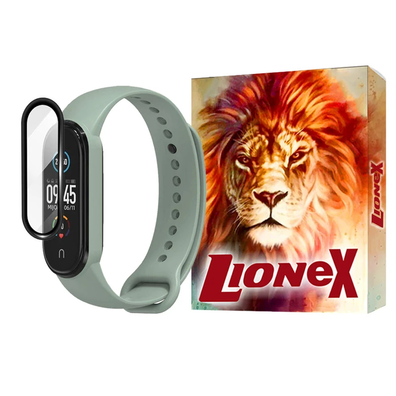 محافظ صفحه نمایش لایونکس مدل PMMAWL مناسب برای ساعت هوشمند شیائومی Mi Band 5 