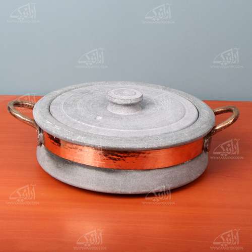 ماهیتابه سنگی‏ تزئین با مس‏ ‏مدل 1008900002