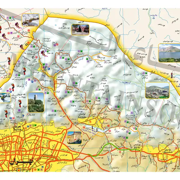 نقشه گیتاشناسی مدل سیاحتی و گردشگری استان تهران کد 542