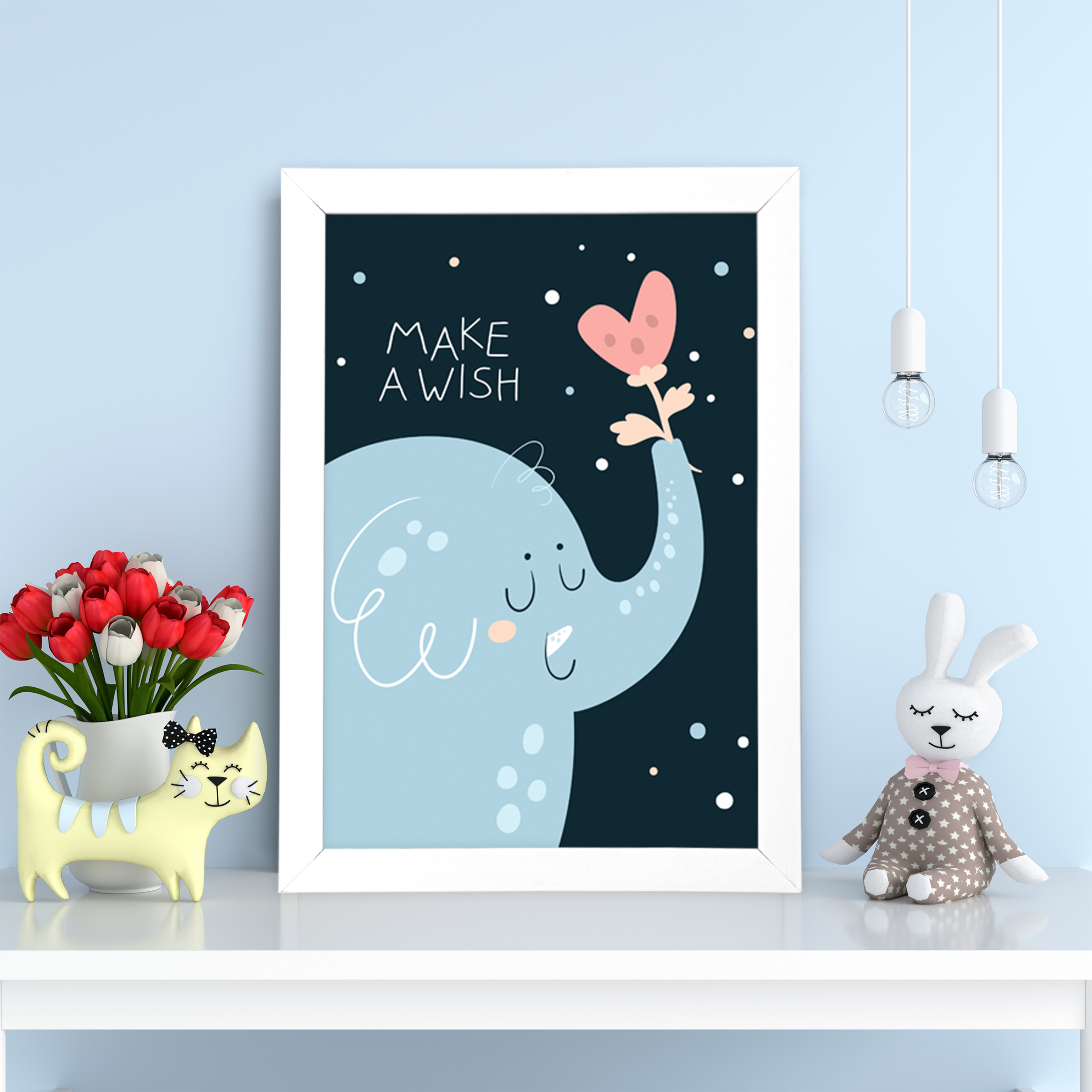 تابلو اتاق کودک آرتیفن کد K146W مجموعه 3 عددی