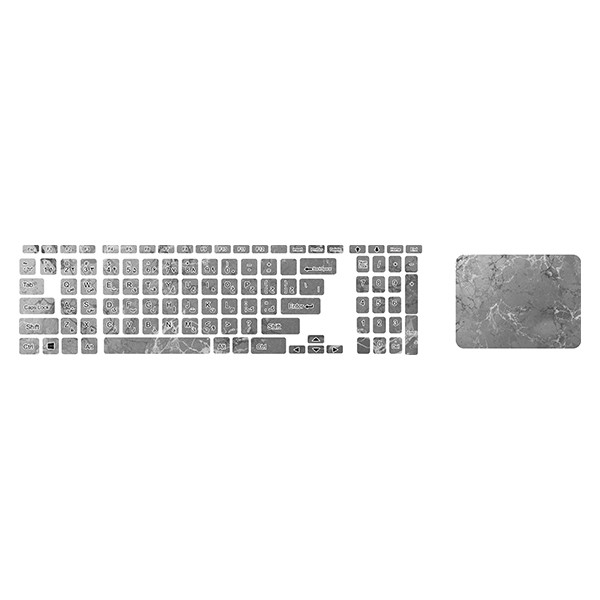 استیکر لپ تاپ توییجین و موییجین طرح هندسی کد 22 مناسب برای لپ تاپ 15.6 اینچ به همراه برچسب حروف فارسی کیبورد