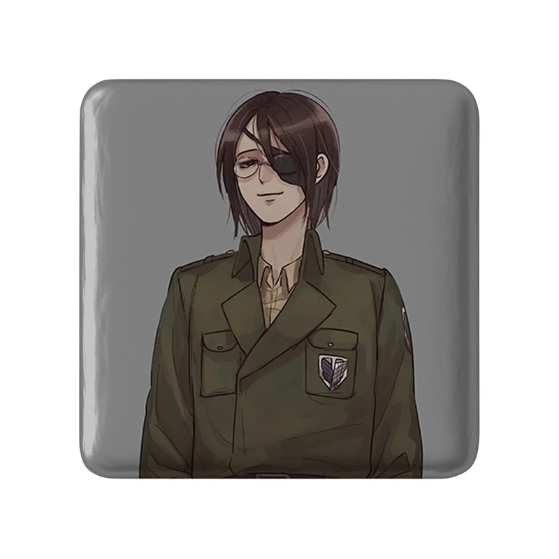 مگنت خندالو طرح هانجی انیمه اتک آن تایتان Attack on Titan  مدل مربعی کد 18608