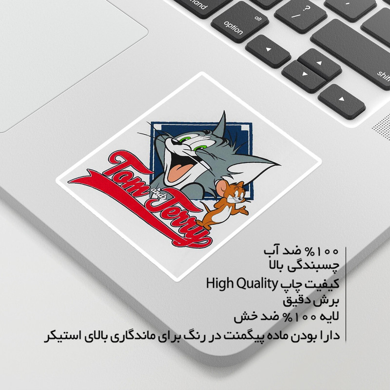 استیکر لپ تاپ ماسا دیزاین طرح tom jery مدل STKA00355