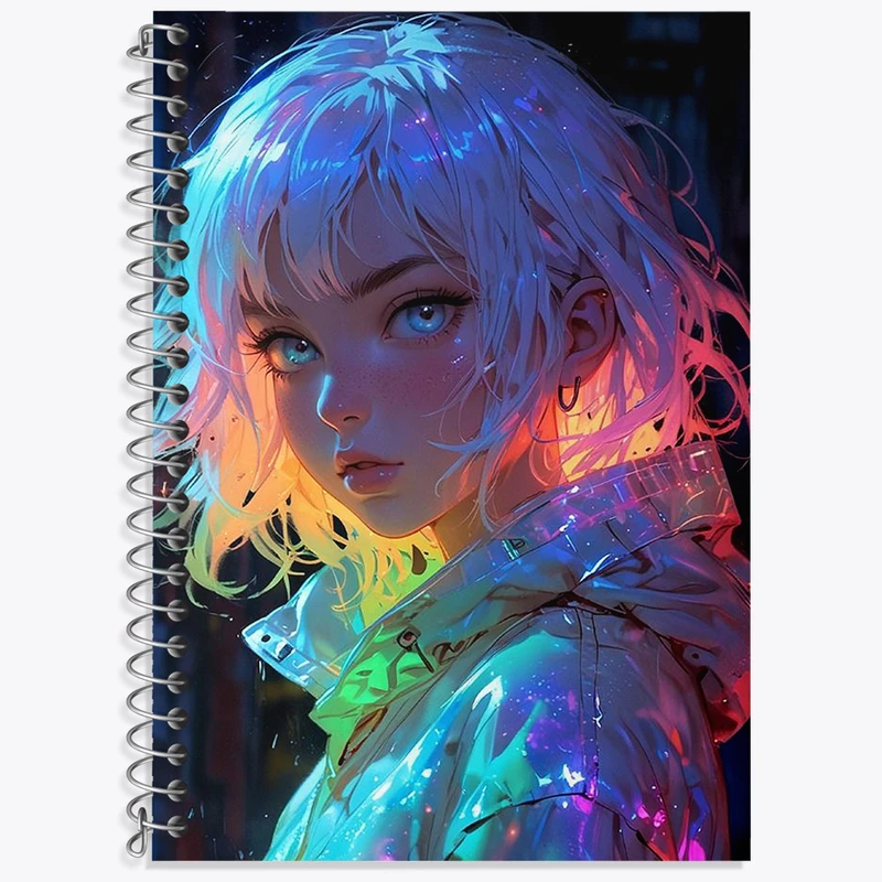 دفتر زبان 50 برگ خندالو مدل سه خط طرح دخترانه کد N2034