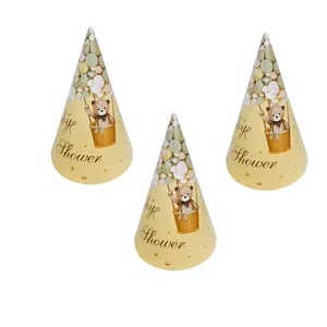 کلاه تولد مدل تدی کد TeddyH1 مجموعه 3 عددی