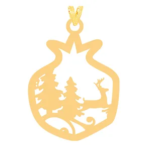 آویز گردنبند طلا 18 عیار زنانه کرابو مدل یلدا Kr31728