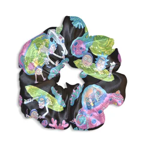 کش مو زنانه مدل اسکرانچی طرح ریک و مورتی SCH0146 Rick and Morty