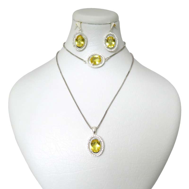 نیم ست نقره زنانه کد AV174D-S10 C3 نیم ست نقره زنانه کد AV174D-S10 C3