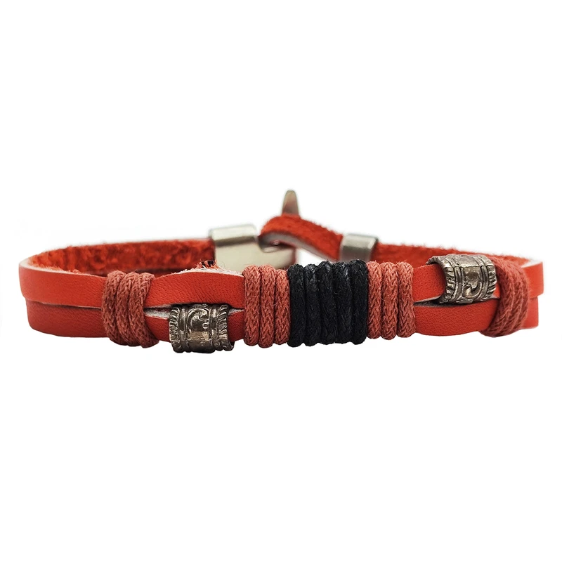 دستبند مردانه مدل چرم کد 1196