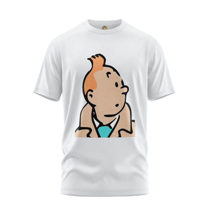 تی شرت آستین کوتاه مردانه هومرو مدل TW326 طرح Tintin